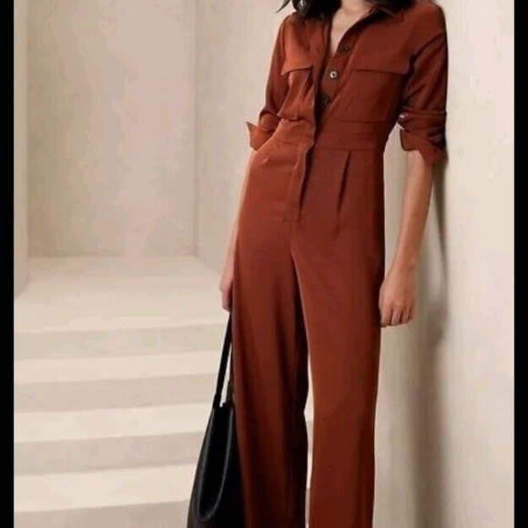 Banana Republic Factory Pants - Banana Republic Factory Brown Jumpsuit Relaxed Fit
